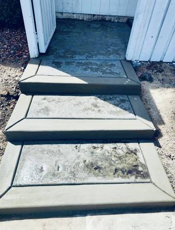 Concrete step set in progress